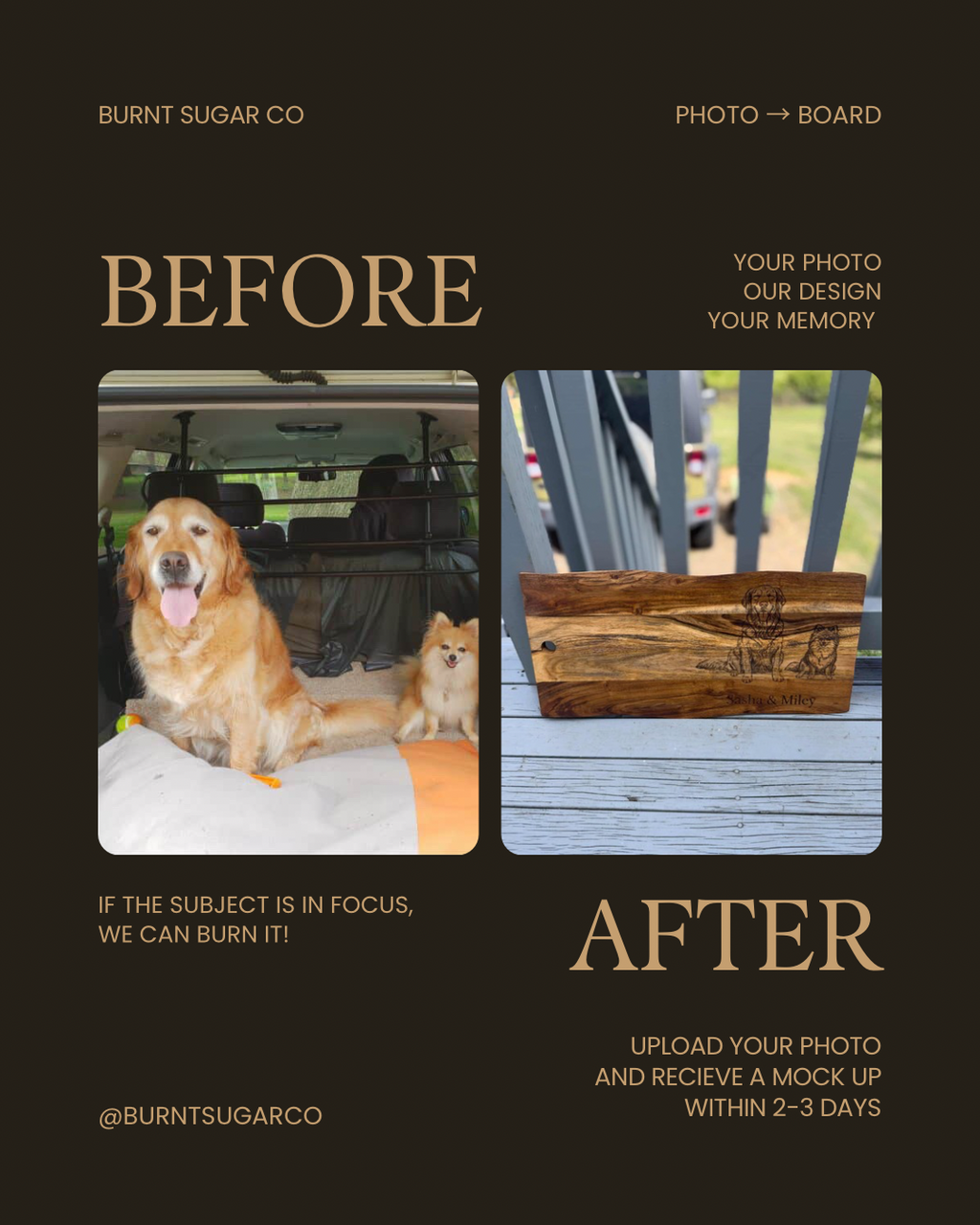 Custom Engraved Photo Board