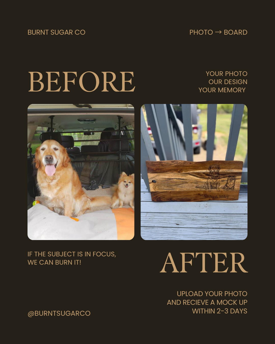 Custom Engraved Photo Board