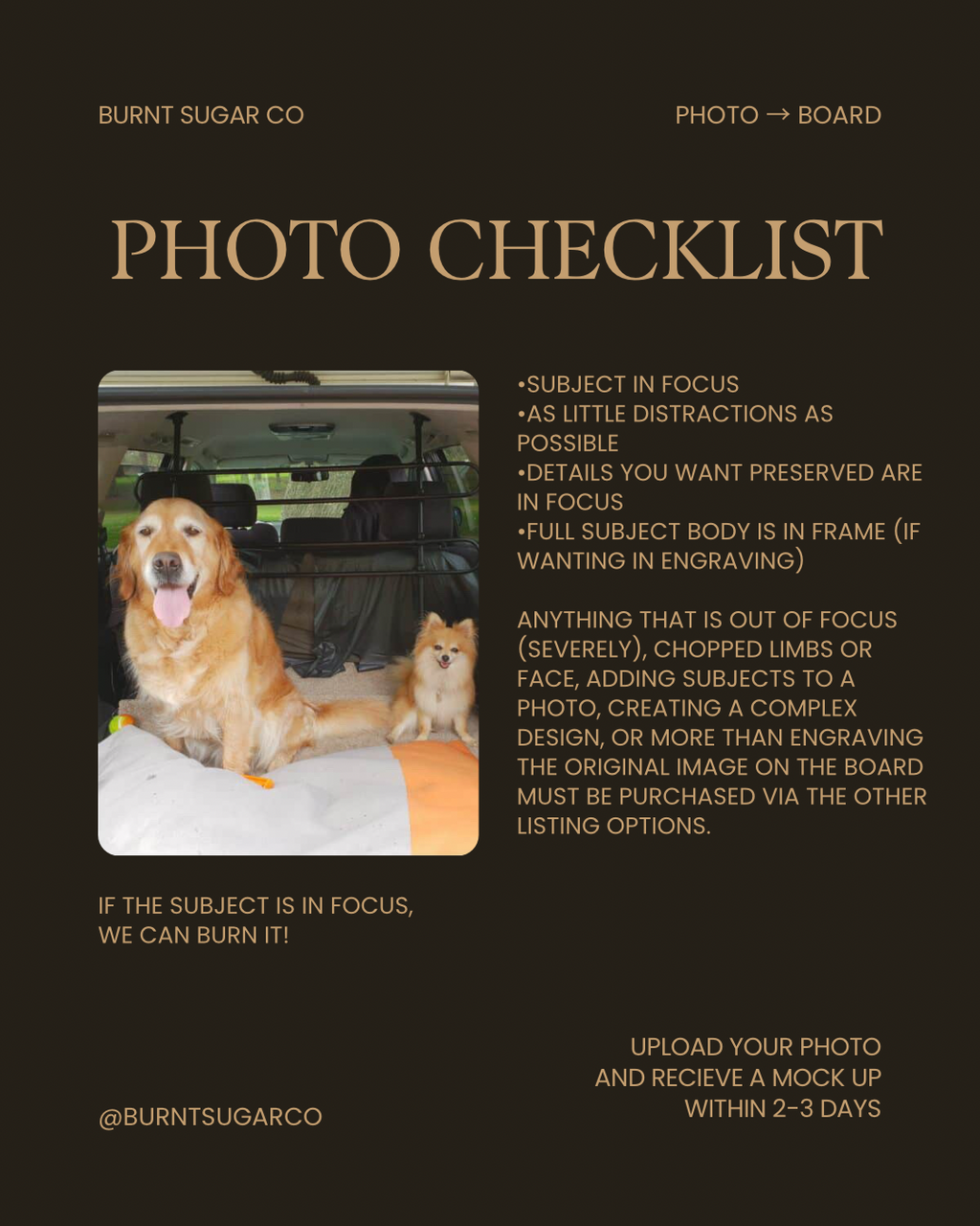 Custom Engraved Photo Board