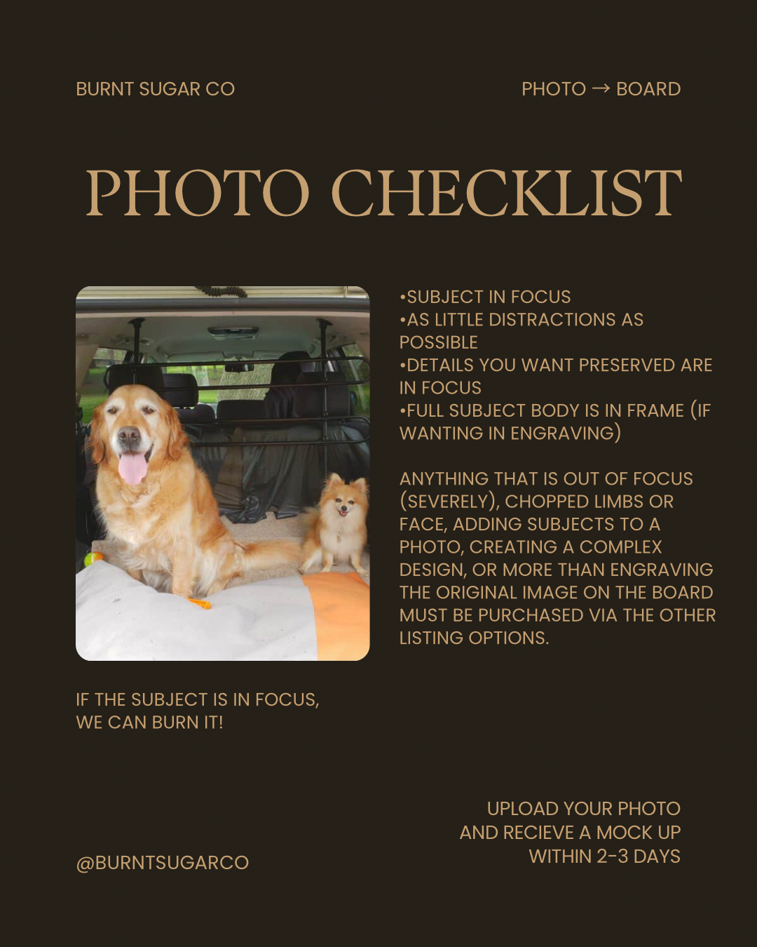 Custom Engraved Photo Board